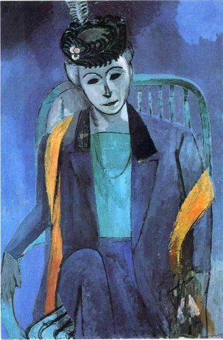 Portrett av Madame Matisse - Green Band