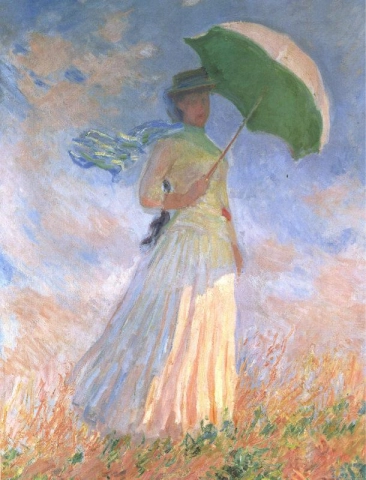 Nainen päivänvarjolla