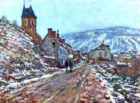 Estrada para Vetheuil no inverno