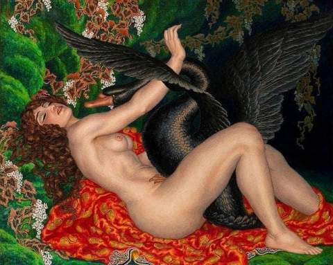 Nicholas Kalmakoff Leda And The Swan 1917