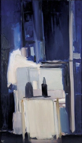 Mynt D Atelier blå bakgrunn 1955