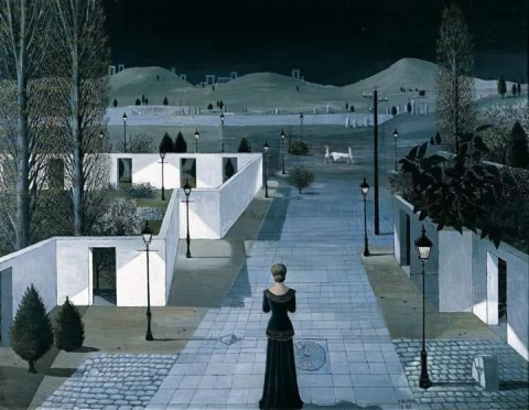 Landschaft mit Laternen – 1958