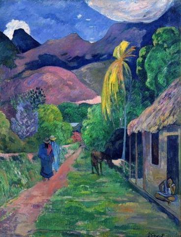 Straße in Tahiti, 1891