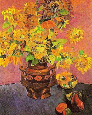 Solrosor och mango efter Van Gogh 1888
