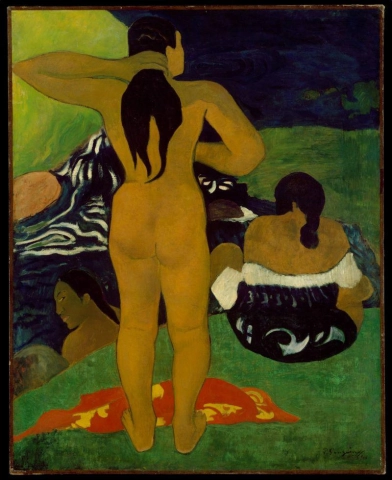 Tahitilaiset naiset uimassa 1892