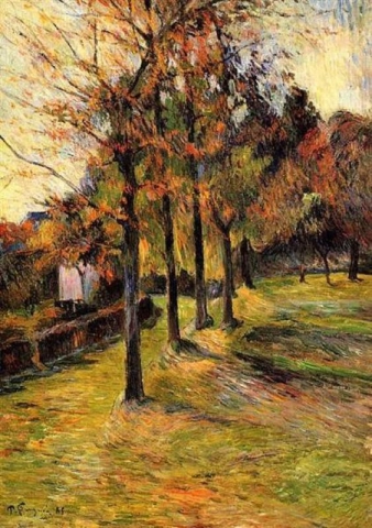 Camino del lino del árbol, Rouen - 1885