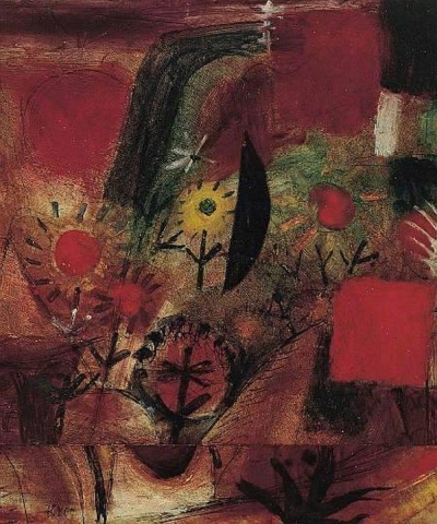 Trädgård i rött, 1920