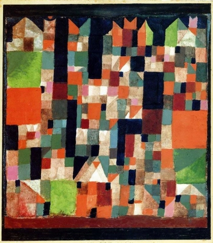 The City with Red and Green Accents - 1921