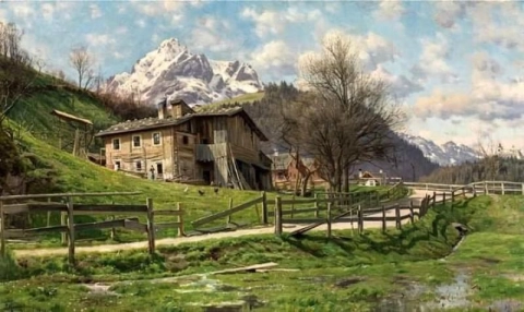 Werfen의 농장이 있는 풍경, 1899
