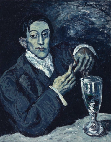 アブサンを飲むエンジェル・フェルナンデス・デ・ソトの肖像