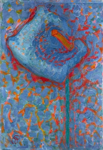 Lírio Arum - Flor azul, 1908-09