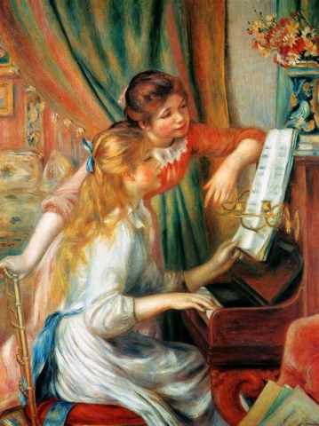 Jenter ved pianoet