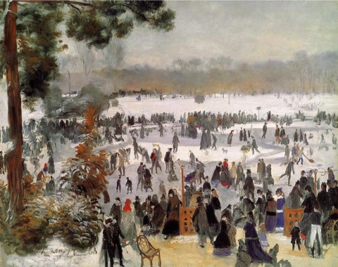 Schaatsers in het Bois de Boulogne