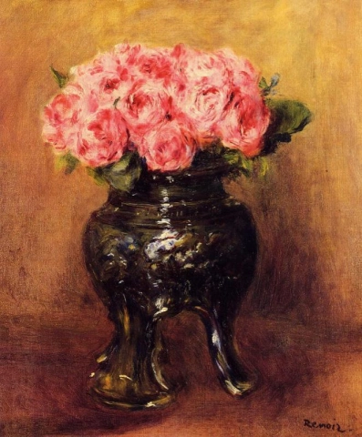 Roses in a Chinese vase