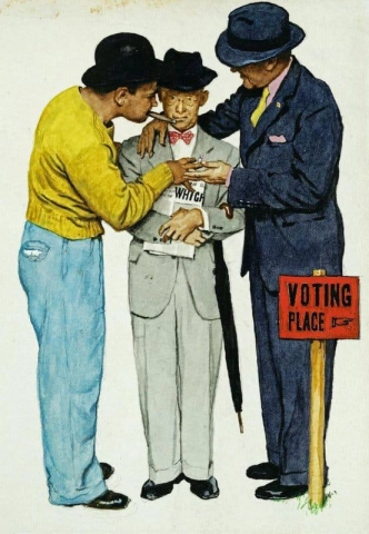 America at the polls - ha en cigarr Junius. Nu...1944