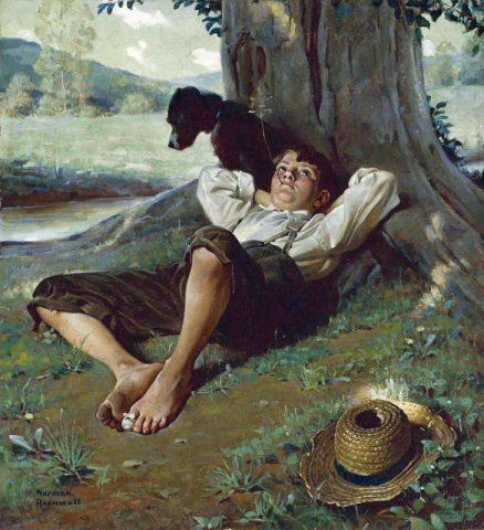 Barefoot Boy Daydreaming 1922