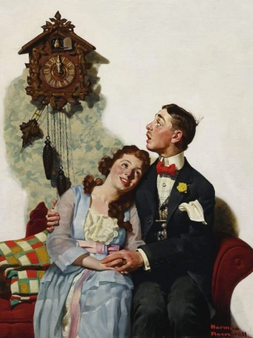 Courting Couple At Midnight 1919