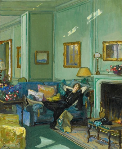 Sir John Lavery Mrs Osler Cannes 1929