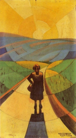 Stefano Vigolo Tramonto Futurista - 1929