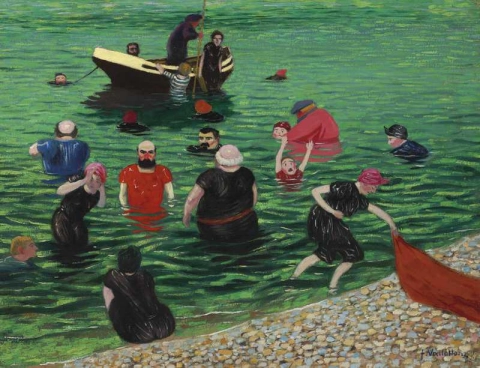 Nuotare a Etretat 1899