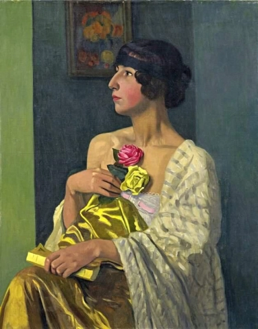 Kvinnen med roser 1919