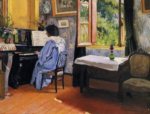 Dame aan de piano 1904