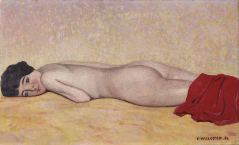 Nuda a pancia in giù sulla sabbia, 1924