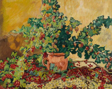 Jug of Red and White Currants 1927