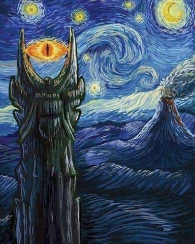 Noite assustadora de Van Gogh Bolseiro