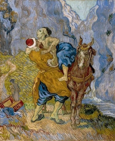 Den barmhjertige samaritan - Etter Delacroix