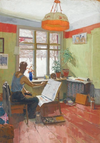Estúdio de inverno de Viktor Y. Popkov - 1959