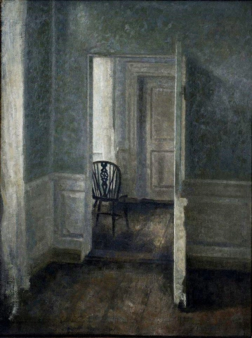 Vilhelm Hammersh, interior com cadeira Windsor 1913