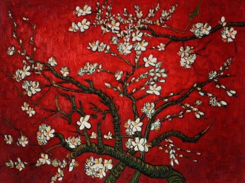 Almond Blossoms - Red