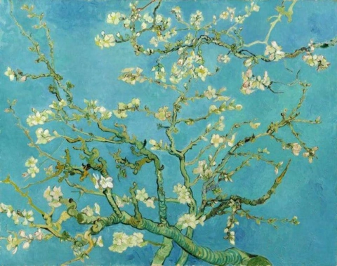 شجرة اللوز في إزهار - تركواز