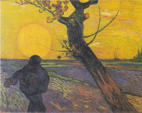 Zaaier bij ondergaande zon, 1888