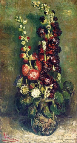 사향아욱이 있는 꽃병 - 1886