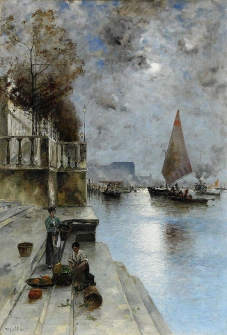 Wilhelm Von Gegerfelt Cais Veneziano ao Luar 1882