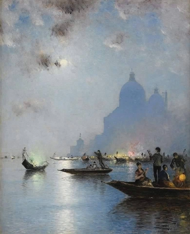 Wilhelm Von Geger sentiu Veneza no crepúsculo de 1883