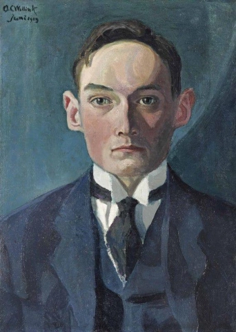Portret van de beeldhouwer C. Schrikker 1919