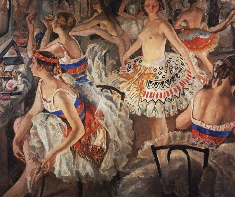 발레 화장실의 지나이다 세레브랴코바 1922