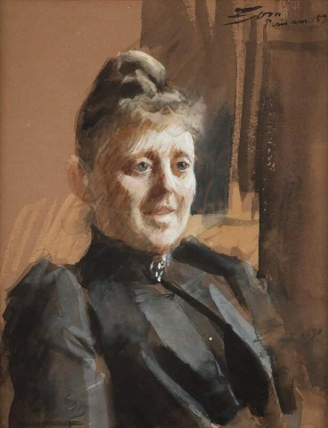 Porträtt av fru Milda Klingspor Född Weber