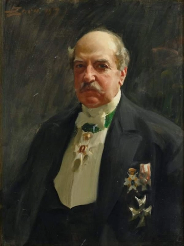 Portrett Forestalland-direktør Carl August Kjellberg 1917