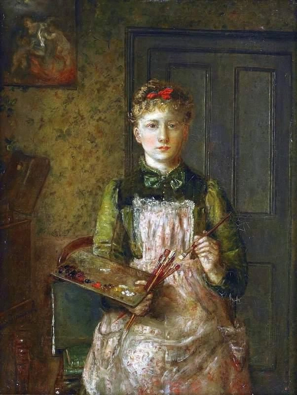 Konstnarinnan Med Sin Palett 1874