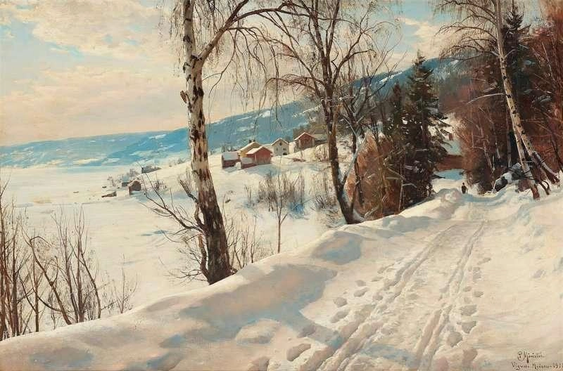 冬の風景画 スウェーデンのアート 絵画 ARTE 通販｜Creema