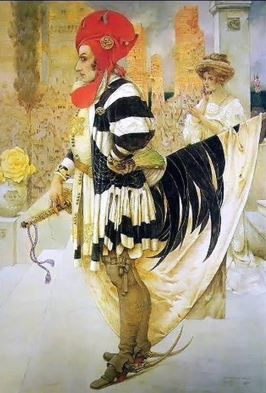 Le Coq Et La Perle 1911 par Gustav Adolf Mossa reproduction de peinture a l huile a vendre