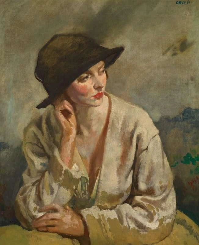 考える女性 - ミス・シンクレアの肖像 1930 by ウィリアム・オーペン 油絵複製販売