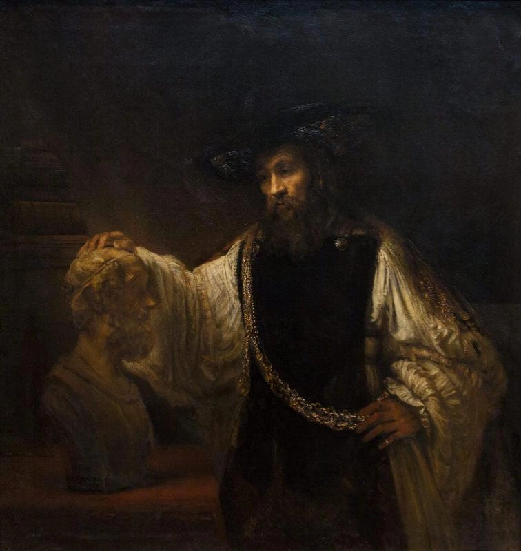 Aristotle with a bust of Homer