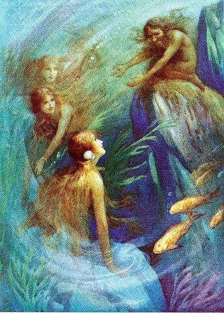 アンドヴァリとラインの乙女たち 1916 年頃 by ハリー・ジョージ・シーカー 油絵複製販売