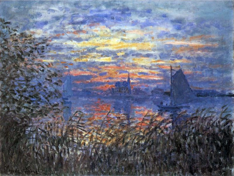 セーヌ川の夕日 by クロード・モネ 油絵複製販売
