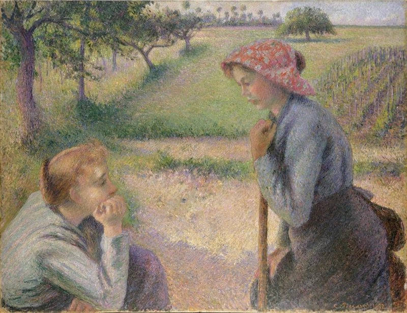 Two young peasant girls